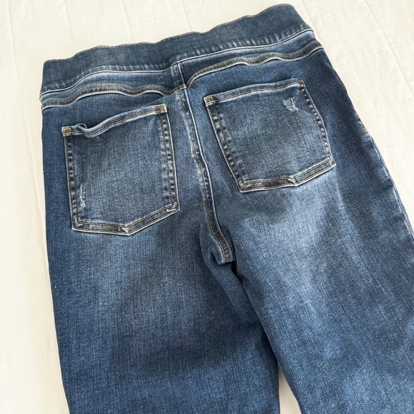 Spanx Jeans Women's SMALL Blue Jean Ankle Skinny Distressed Pull On Jegging‎ - Picture 9 of 10